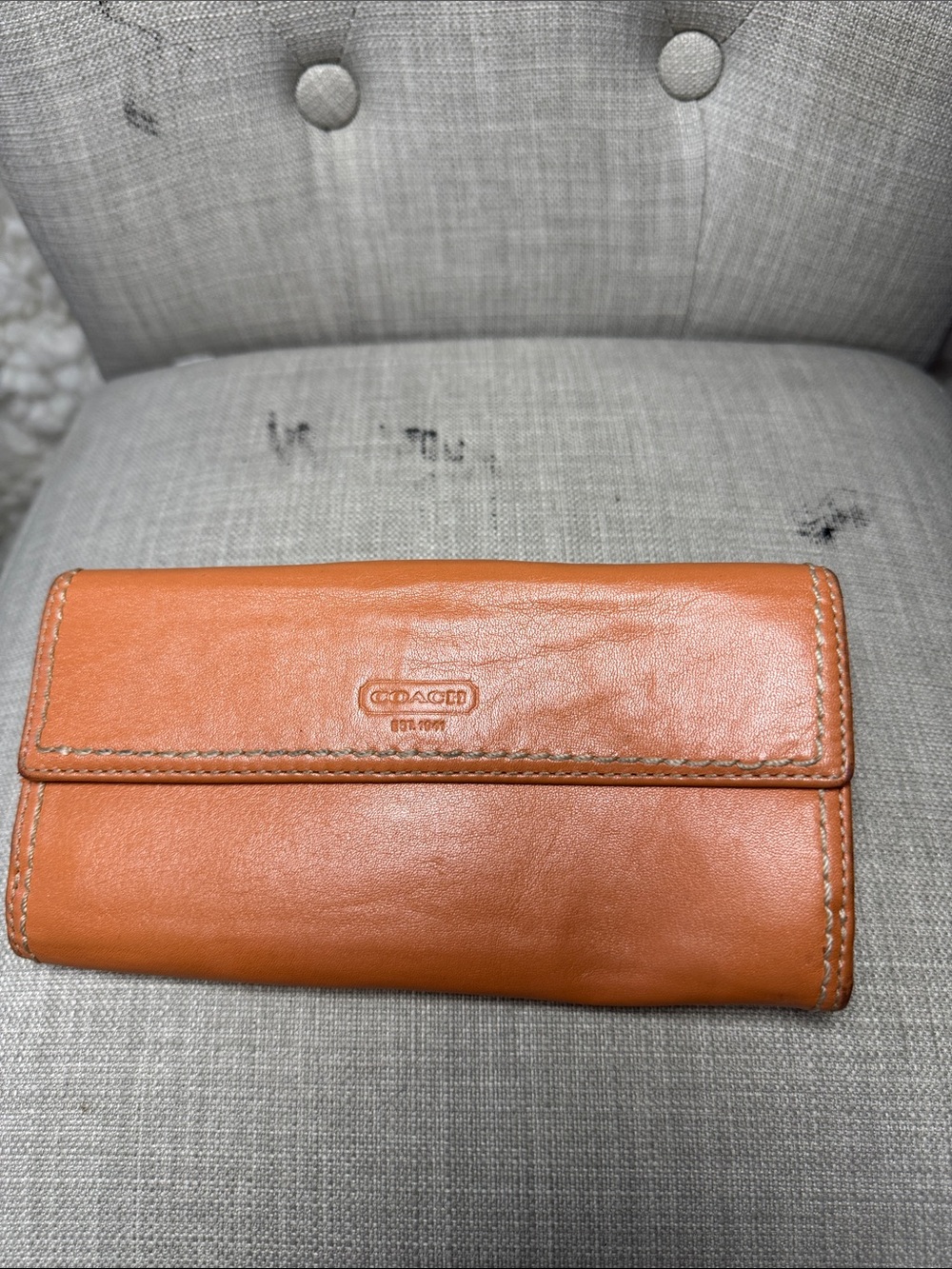 Coach Cognac Leather Tote with Matching Wallet - Picture 6 of 13